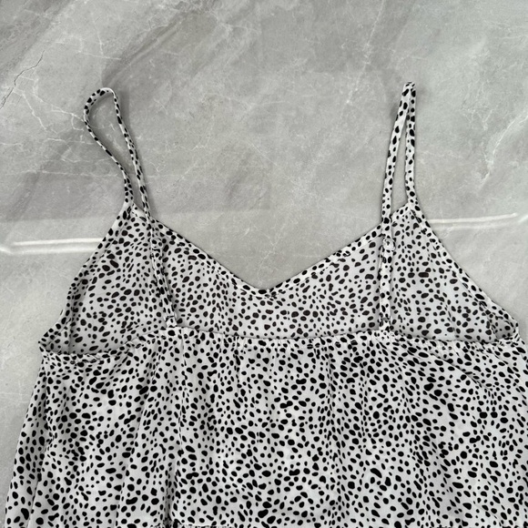 Women’s SHEIN Dalmatian Slip Tiered Adjustable Spaghetti Strap Dress Medium - Picture 10 of 16